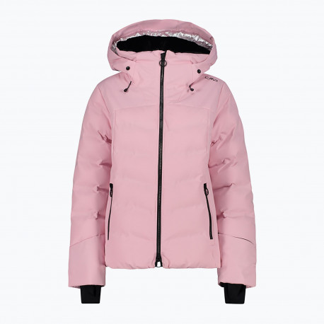 Kurtka puchowa damska CMP Fix Hood różowa 32W0266