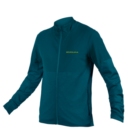Bluza rowerowa męska Endura Singletrack Thermal FZ barra blue