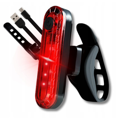 Lampka tylna rowerowa LED USB